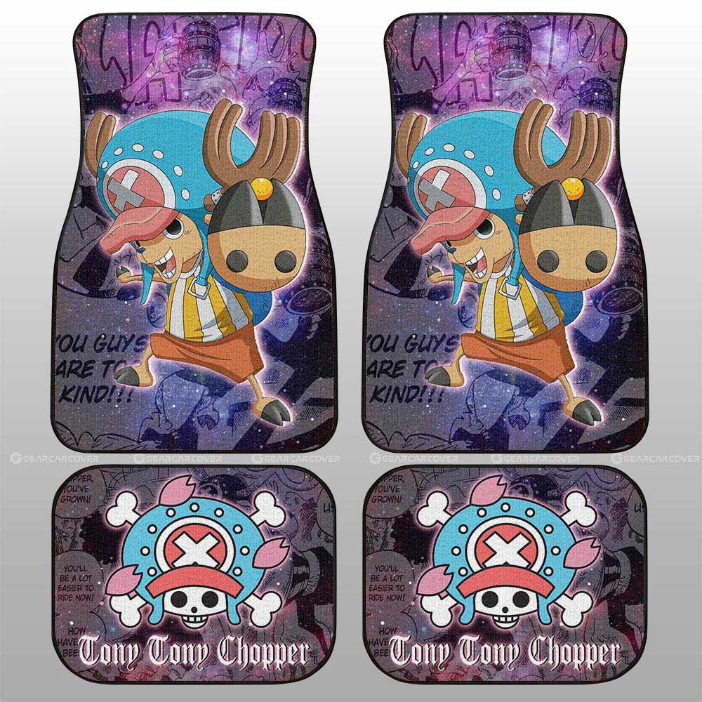 One Piece Car Mats Tony Tony Chopper Graphic Manga Pattern Jolly Roger Symbol Galaxy Car Floor Mats Colorful