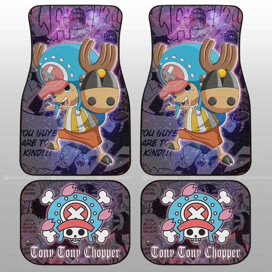 One Piece Car Mats Tony Tony Chopper Graphic Manga Pattern Jolly Roger Symbol Galaxy Car Floor Mats Colorful