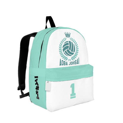 Haikyuu Backpack Toru Oikawa Number Aoba Joshai Symbol Backpacks Blue White