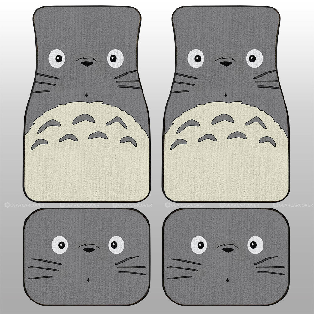 SGhibli Car Mats SGhibli My Neighbor Totoro Face Graphic Car Floor Mat Gray