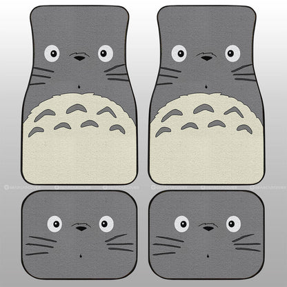 SGhibli Car Mats SGhibli My Neighbor Totoro Face Graphic Car Floor Mat Gray