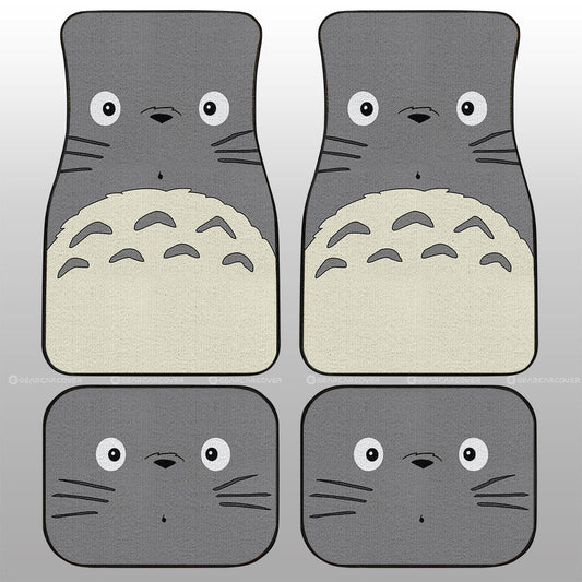 SGhibli Car Mats SGhibli My Neighbor Totoro Face Graphic Car Floor Mat Gray