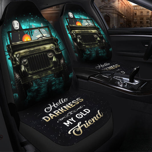 Totoro No Face Ghibli Funny Ride Jeep Anime Moonlight Halloween Car Seat Covers