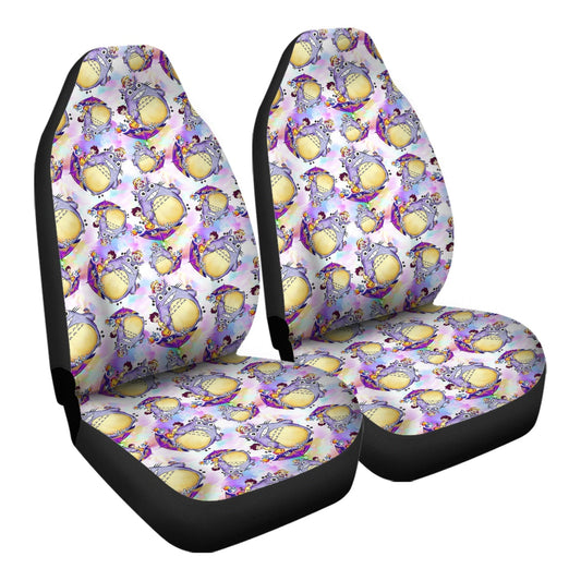 SGhibli Car Seat Covers My Neighbor Totoro Pattern Seat Covers Purple