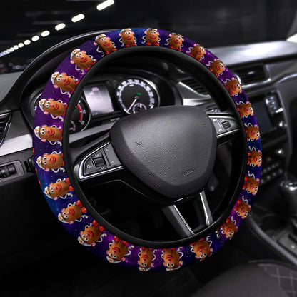 Toy Story Steering Wheel Cover Toy Story Mrs Potato Head Graphic Pattern Driving Wheel Cover Brown Purple