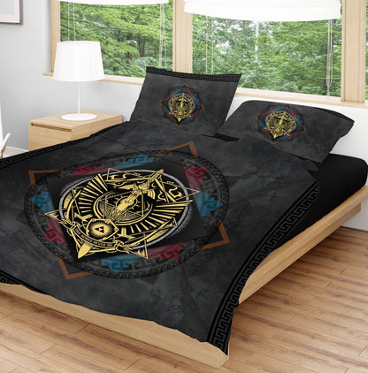 The Legend Of Zelda Bedding Set True Heroes Never Die Shield And Sword Duvet Covers Black Unique Gift