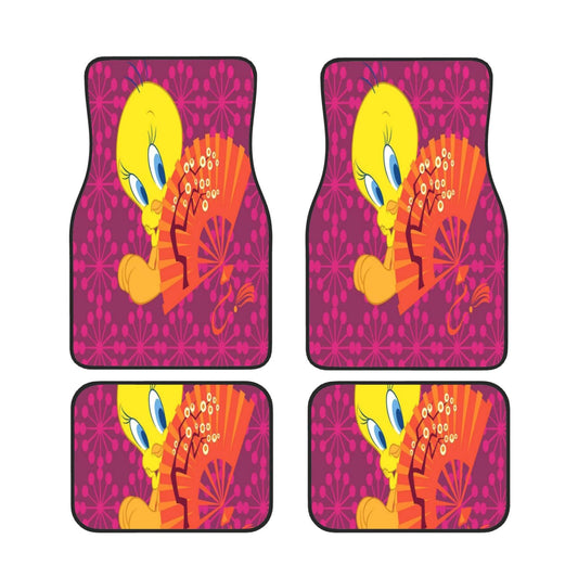 Looney Tunes Car Floor Mats Looney Tunes Tweety Bird With Paper Fan Car Mats