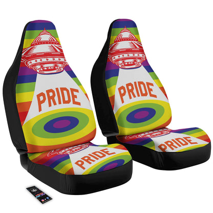 LGBT Car Seat Covers UFO LGBT Pride Pattern Seat Covers Colorful