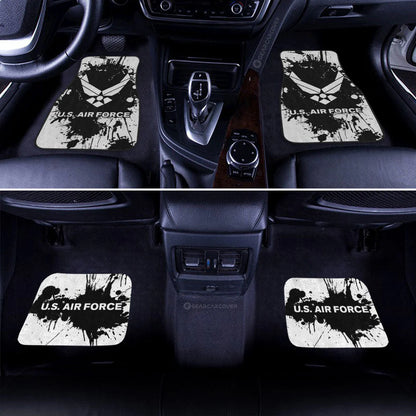 Veteran Car Mats US Air Force Plashing Paint Pattern Car Floor Mats Black Gray