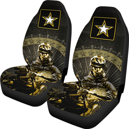 Veteran Car Seat Covers US Army Soldier Full Gear Seat Covers Yellow