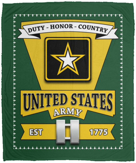 Veteran Blanket Duty Honor Country US Army Est 1775 Blanket Green Yellow