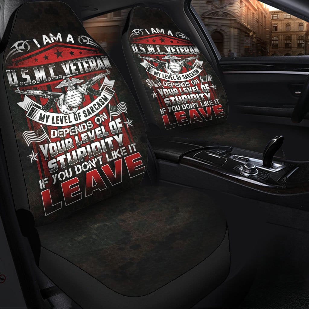 Veteran Car Seat Covers If You Don't Like It Leave Veteran Seat Covers Black Red