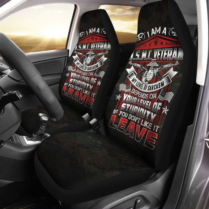 Veteran Car Seat Covers If You Don't Like It Leave Veteran Seat Covers Black Red