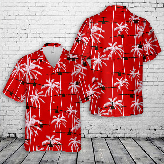 US Air Force C-5 Galaxy Aircraft Silhouettes Hawaiian Shirt