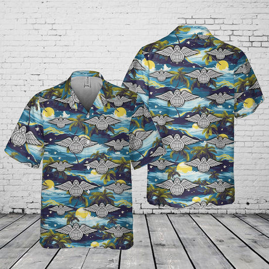 US Air Force Pararescue (PJ) Angel of Mercy Rescue Pocket Hawaiian Shirt