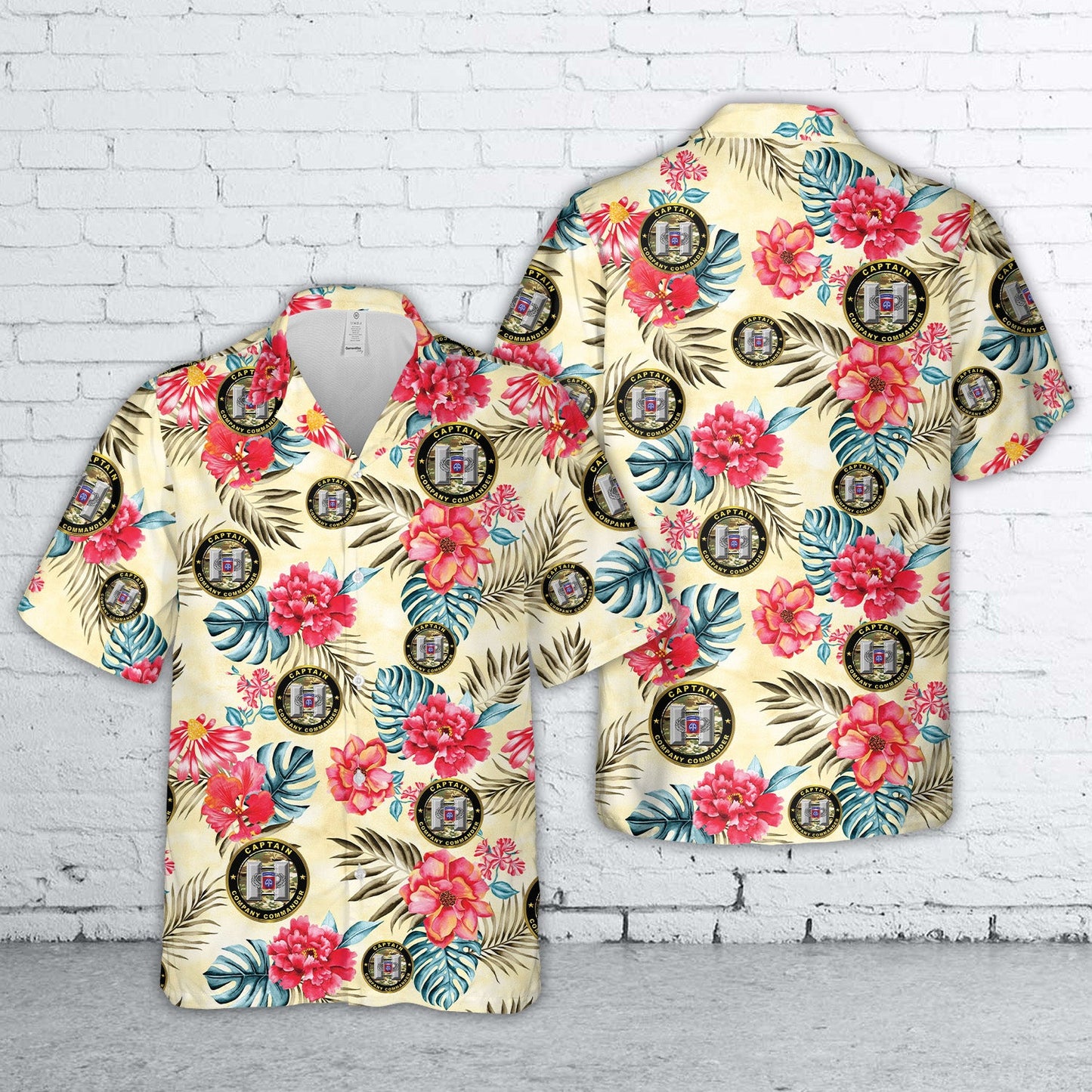 US Army 82nd Airborne Division Captain Company Commander Hawaiian Shirt