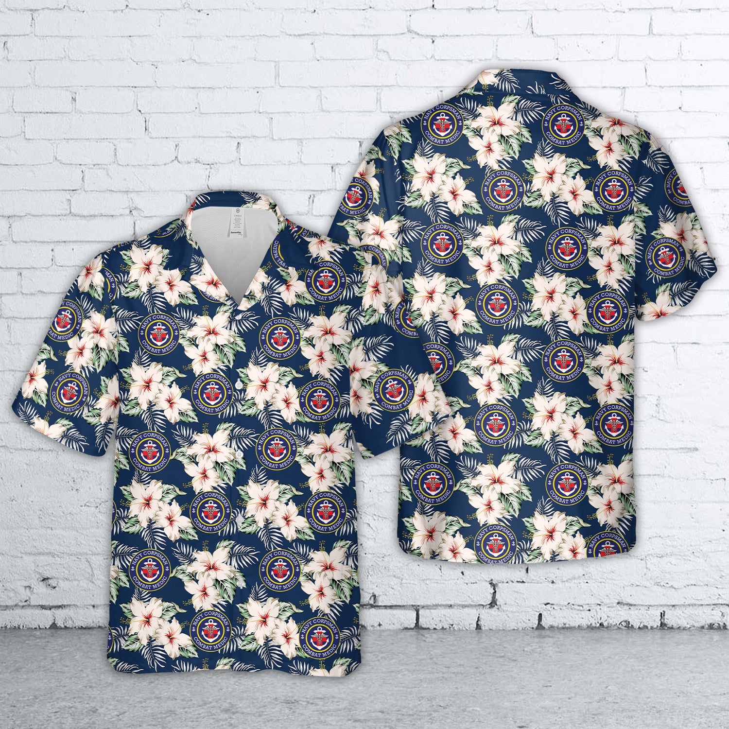 US Navy Corpsman Combat Medic Hawaiian Shirt