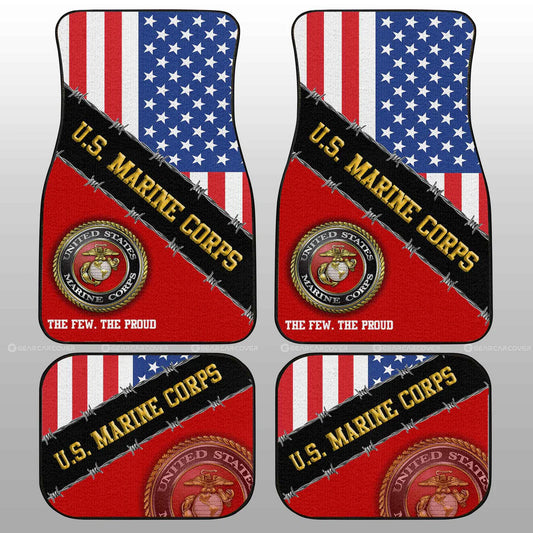Veteran Car Mats US Marine Corps The Few The Proud Car Floor Mats Colorful