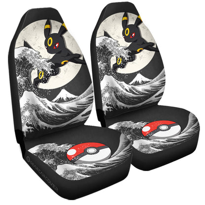 PKM Car Seat Covers PKM Umbreon Japan Wave Pattern Seat Covers Gray