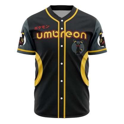 PKM Baseball Jersey Umbreon Eeveelution PKM Jersey Shirt Black Unisex Adult New Release