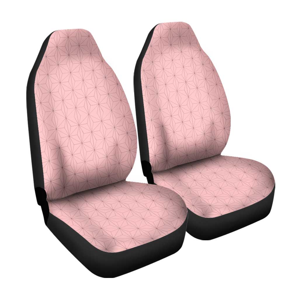 Demon Slayer Car Seat Covers Uniform Nezuko Pattern Seat Covers Pink