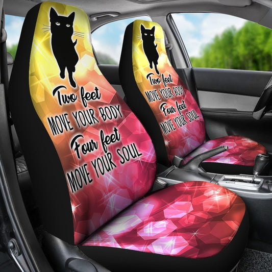 Cat Car Seat Covers Two Feet Move Your Body Seat Covers Pink Yellow