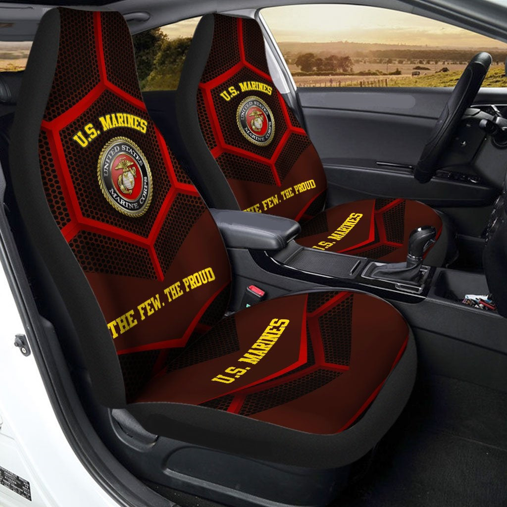 Veteran Car Seat Covers US Marine Corps The Few The Proud Seat Covers Red