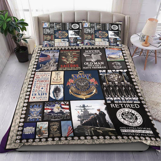 Veteran Bedding Set Navy We Play With Big Toys Duvet Covers Black White Unique Gift