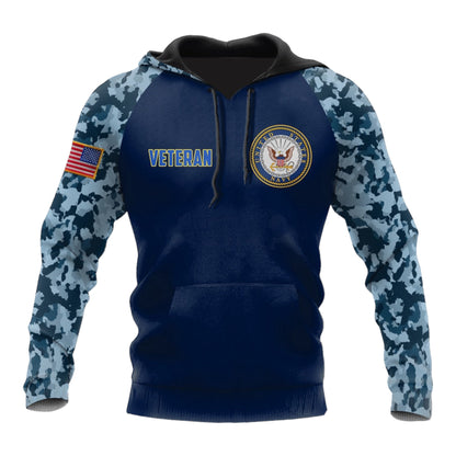 Veteran Hoodie Before I Was A Grandpa I Was A Sailor Hoodie Blue Unisex