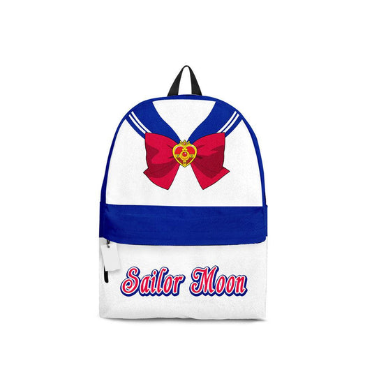 Sailor Moon Backpack Usagi Tsukino Sailor Moon Character Details Pattern Backpacks White Blue