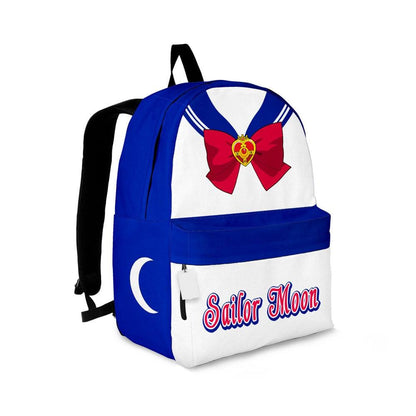 Sailor Moon Backpack Usagi Tsukino Sailor Moon Character Details Pattern Backpacks White Blue