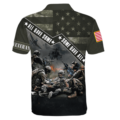 Veteran Polo Shirt All Gave Some Some Gave All Boys Polo Shirts Black