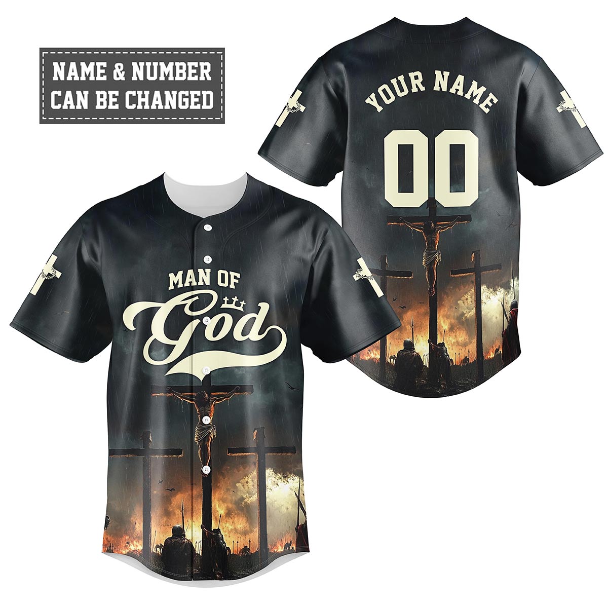 Man Of God Cross Baseball Jersey Bundle