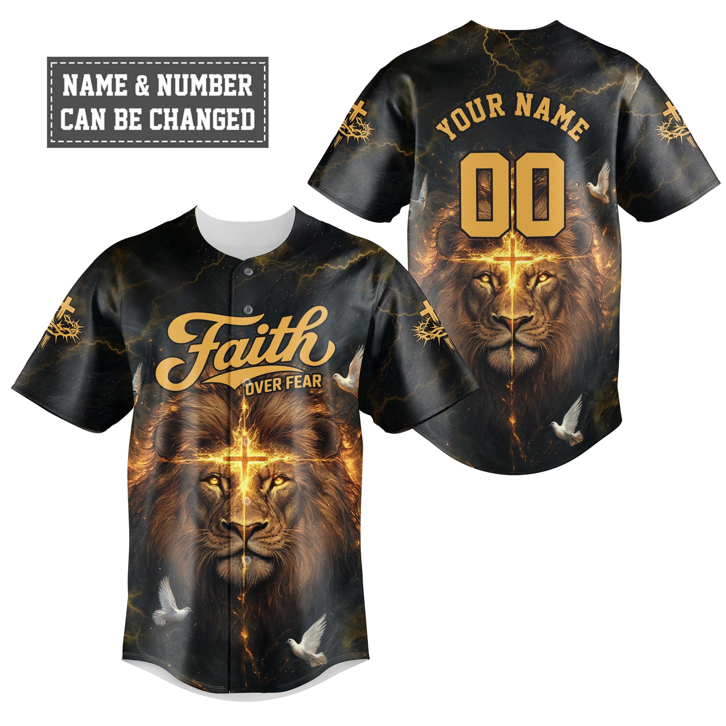 Faith Over Fear Divine Strength Baseball Jersey Bundle