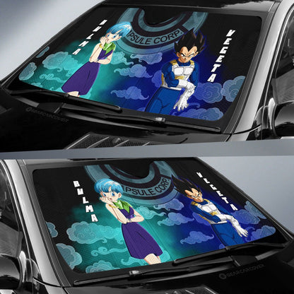 Vegeta And Bulma Car Sunshade Custom Car Accessories