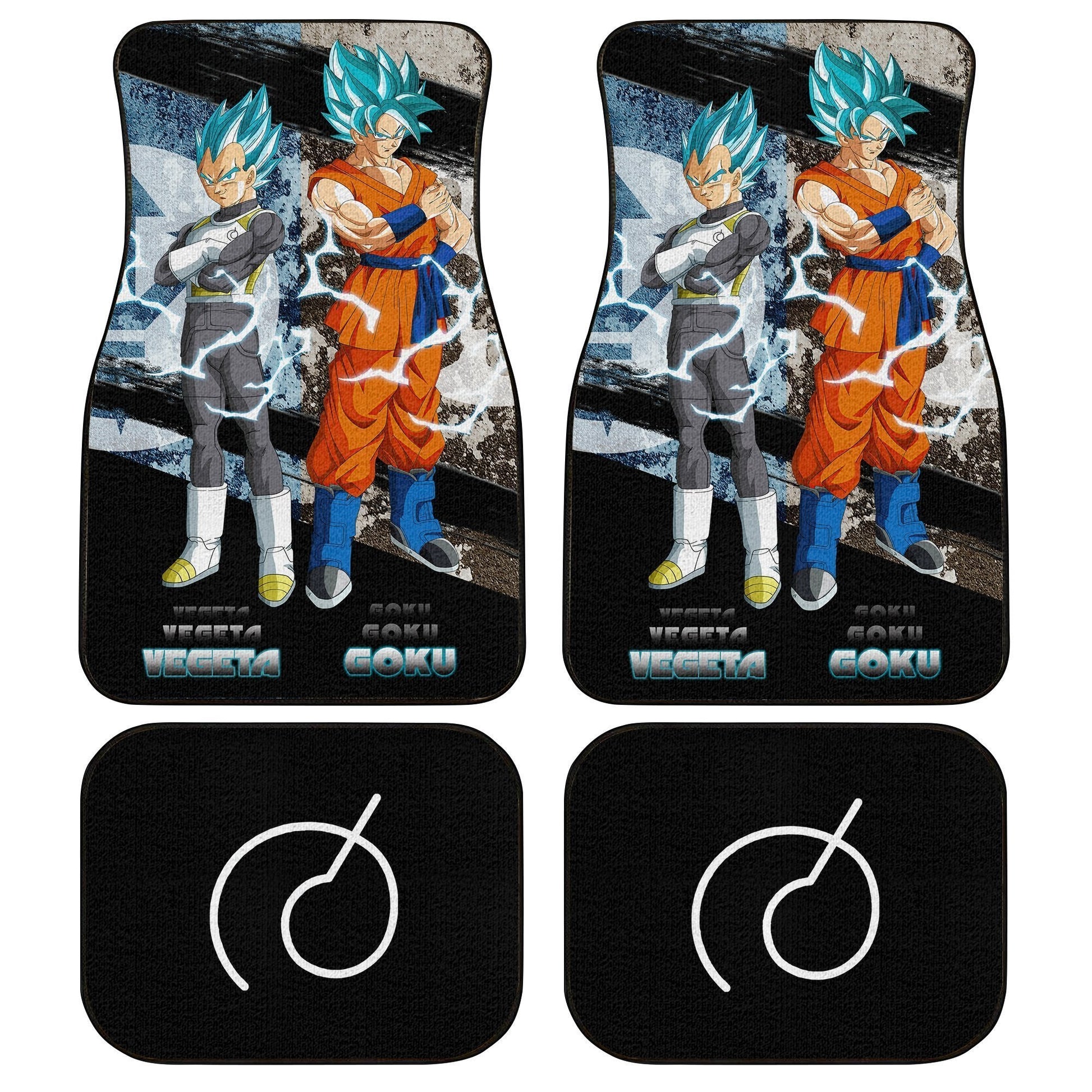 Dragon Ball Car Mats Vegeta And Goku Blue Car Floor Mats Anime Dragon Ball Car Floor Mats