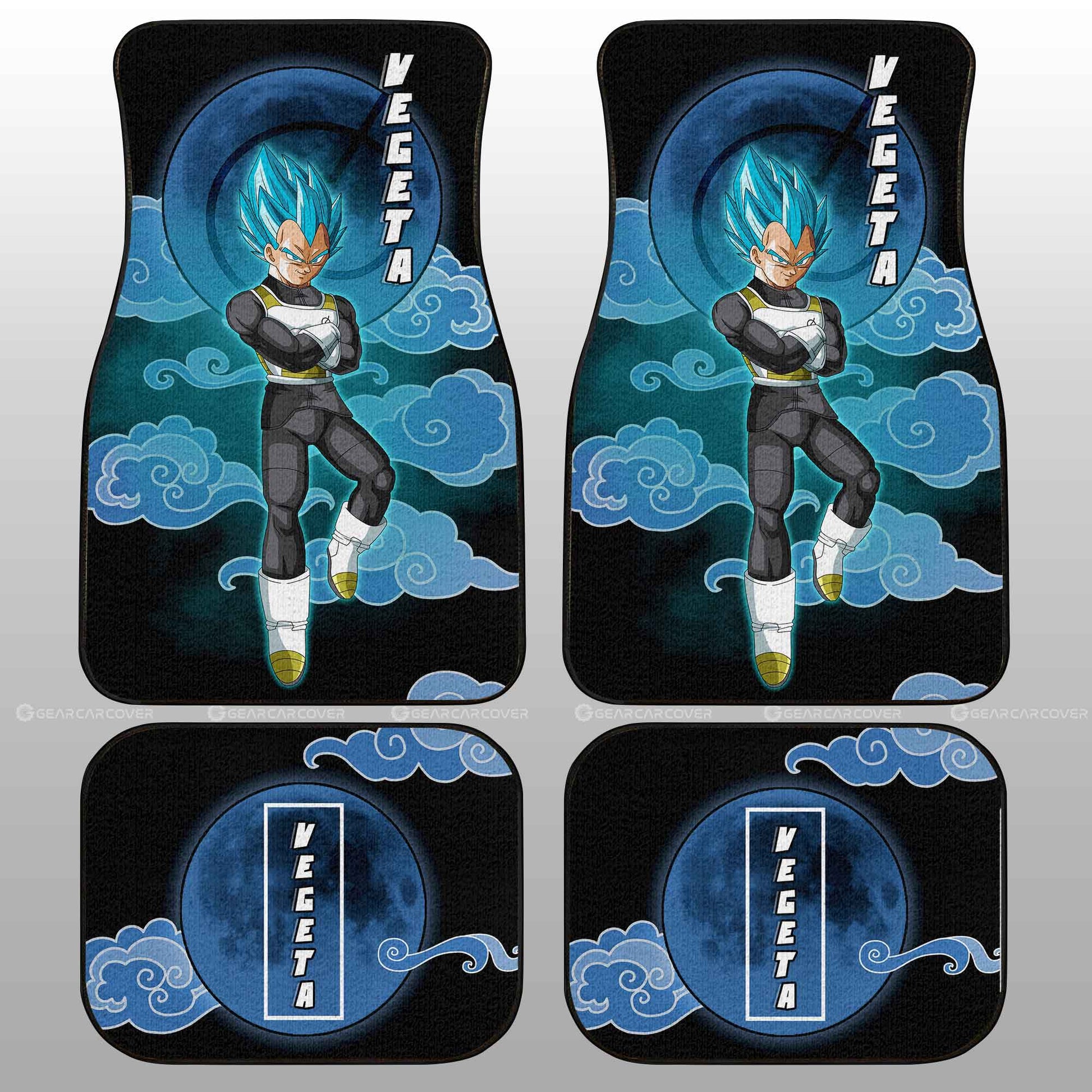 Dragon Ball Car Mats Vegeta Blue Car Floor Mats Demon Slayer Car Floor Mats