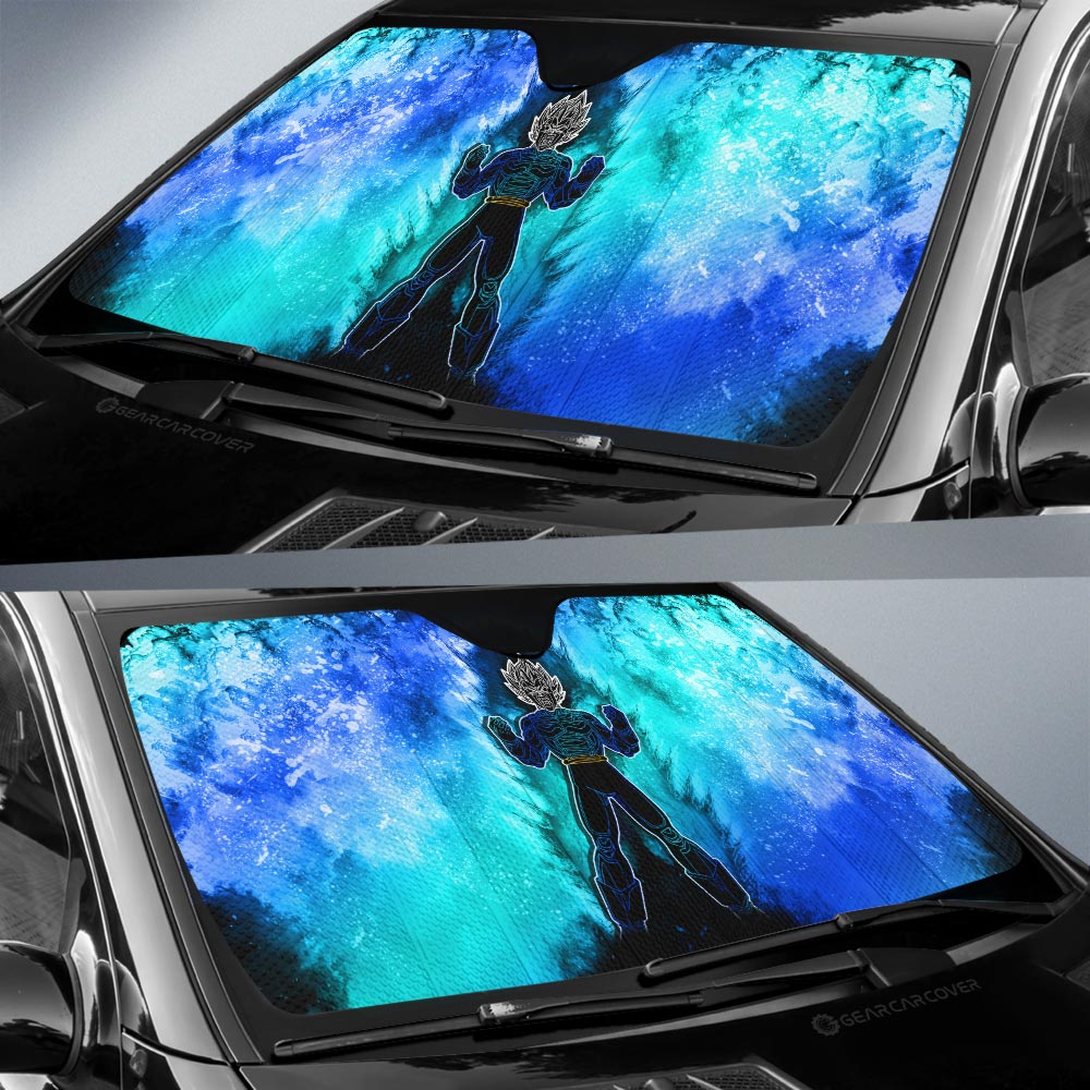 Vegeta Blue Car Sunshade Custom Anime Car Accessories