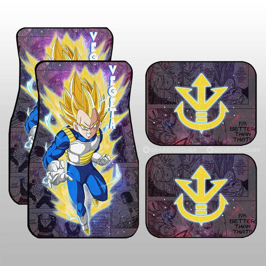 Dragon Ball Car Mats Vegeta SSJ Car Floor Mats Galaxy Style Car Floor Mats