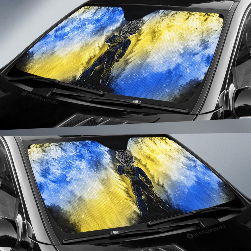 Vegeta SSJ Car Sunshade Custom Anime Car Accessories