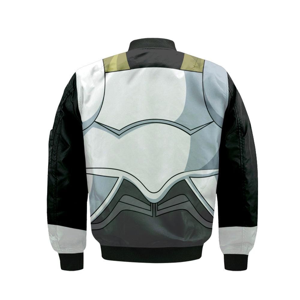 Dragon Ball Bomber Jacket Vegeta Battle Armor Costume Bomber Black White Unisex