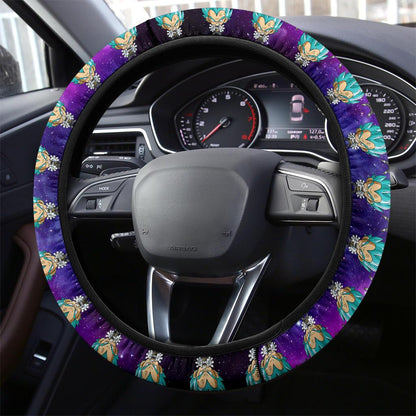 Dragon Ball Steering Wheel Cover Chibi Vegeta Dragon Ball Galaxy Driving Wheel Cover Purple