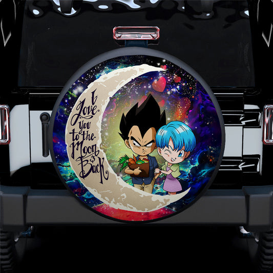Dragon Ball Spare Tire Cover Vegeta And Bulma Love You To The Moon Tire Covers Colorful