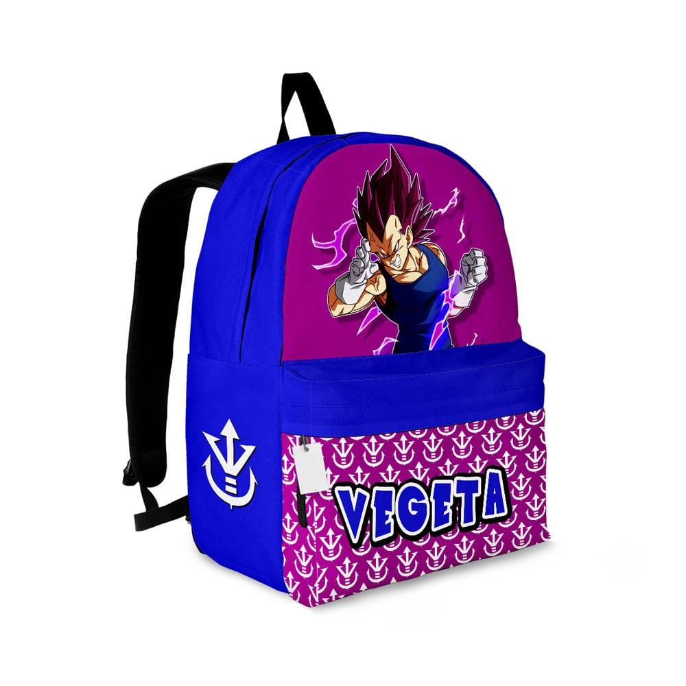 Dragon Ball Backpack Vegeta Ultra Ego Graphic Symbol Pattern Backpacks Purple Blue