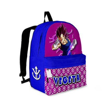 Dragon Ball Backpack Vegeta Ultra Ego Graphic Symbol Pattern Backpacks Purple Blue