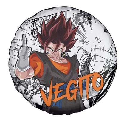 Dragon Ball Spare Tire Cover Dragon Ball Vegito Manga Pattern Tire Covers Black White