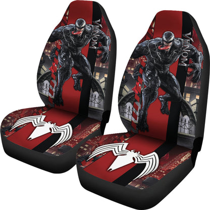 Venom Car Seat Covers Venom In The City Graphic Seat Covers Red Black