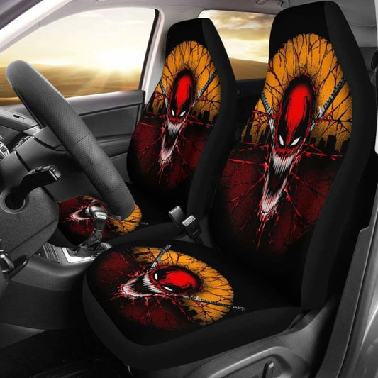 Venom Car Seat Covers Venom Cross Over Deadpool Seat Covers Red Black