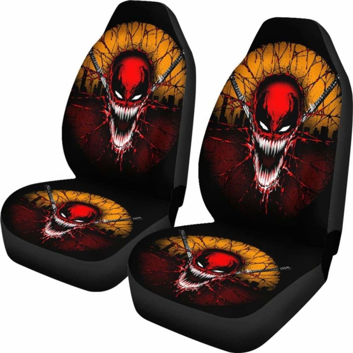 Venom Car Seat Covers Venom Cross Over Deadpool Seat Covers Red Black