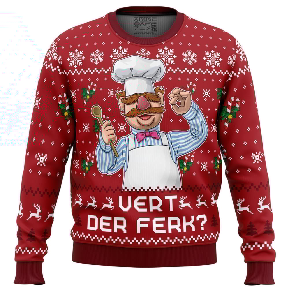 Vert Der Ferk The Muppet Show Ugly Christmas Sweater